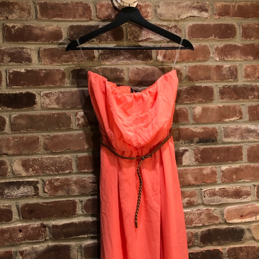 NWT Strapless Maxi Dress w Belt - Picture 2 of 5